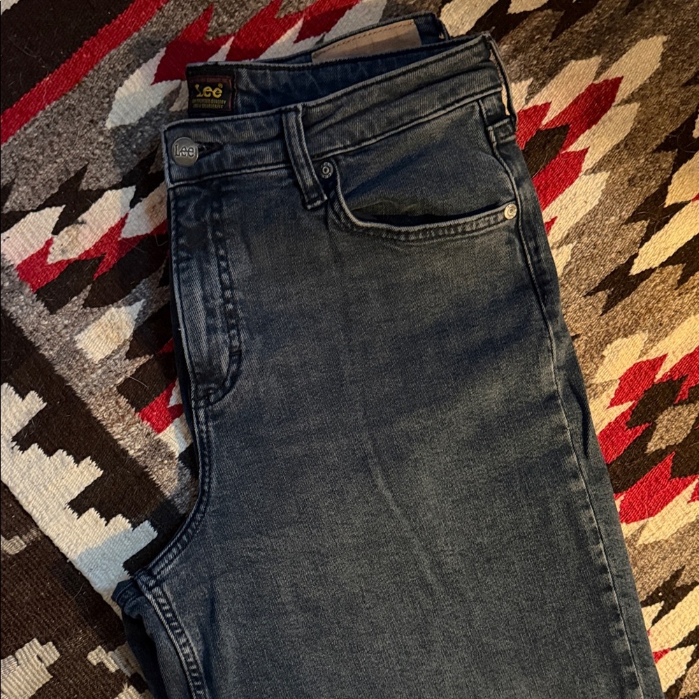 Lee culotte wide leg cropped denim jeans